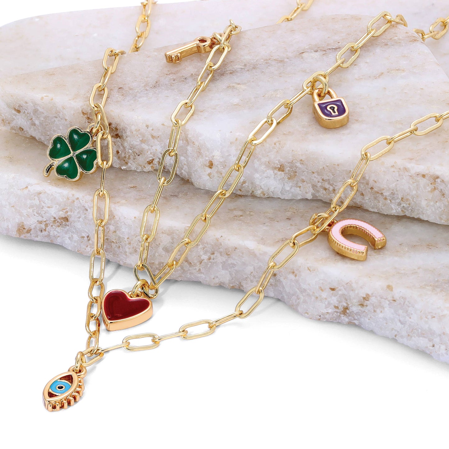 Enamel Treasure Necklace - Sweet