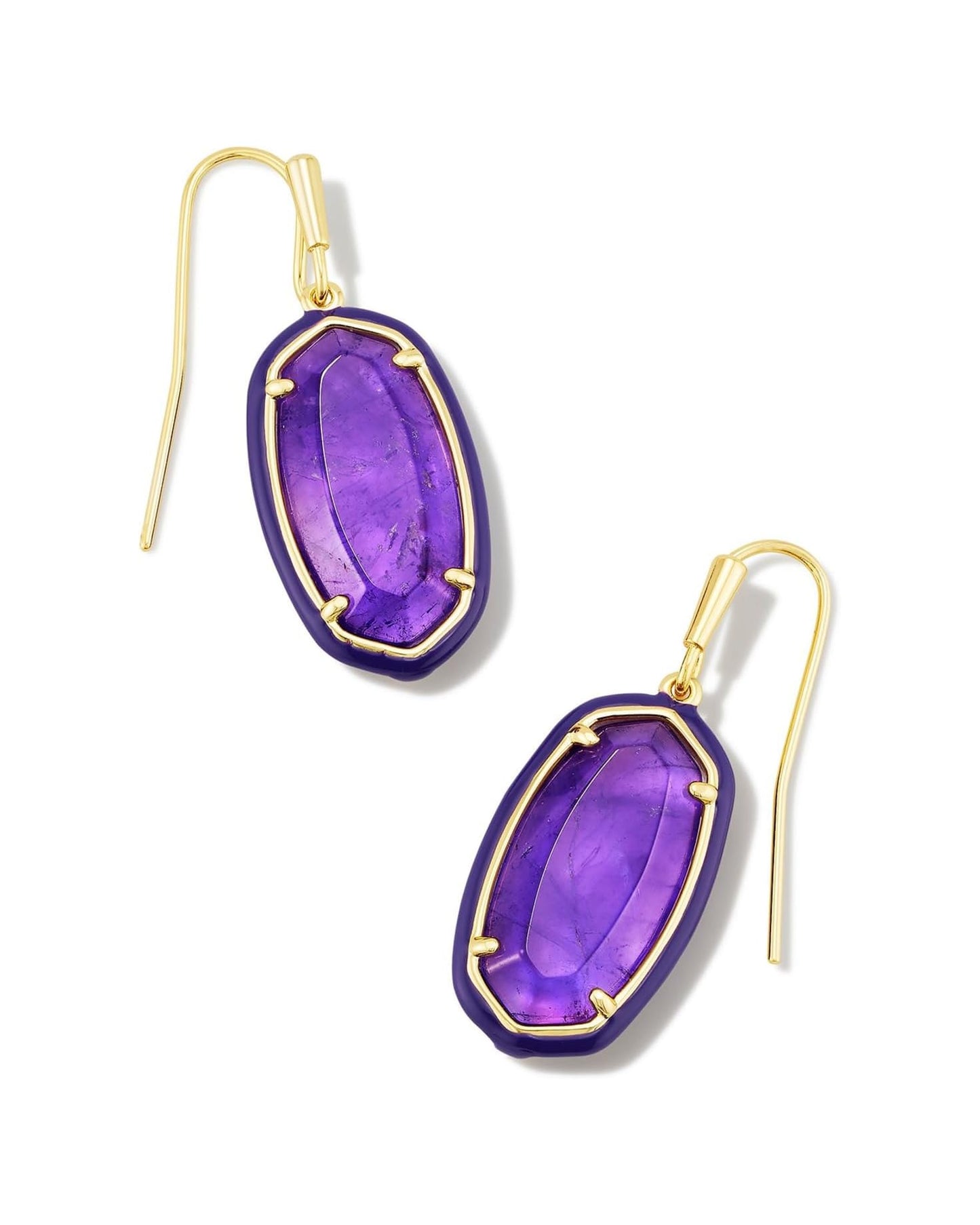 Dani Enamel Frame Drop Earrings