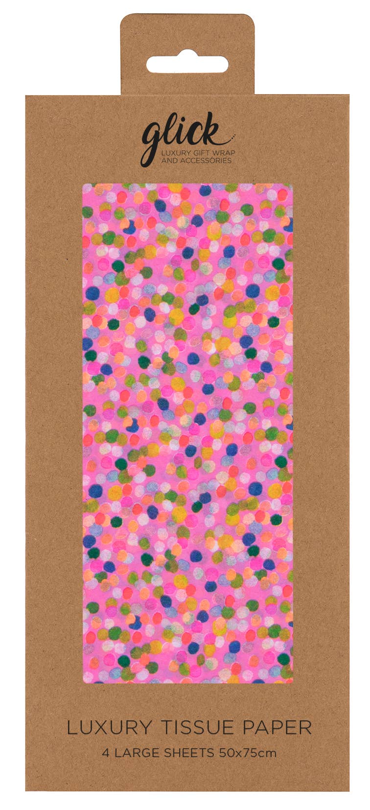 TISSUE PS SPOTTY PINK 4 SHEETS