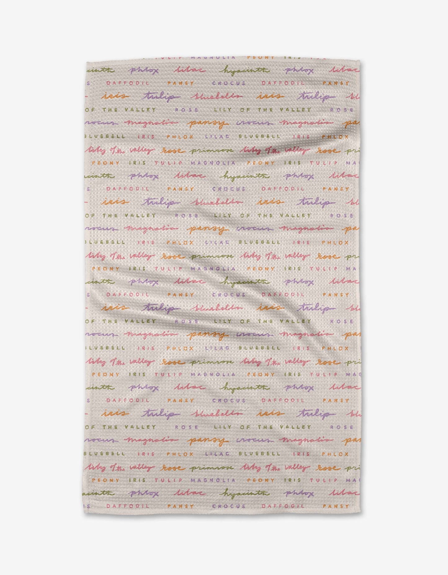 Geometry Spring Flowers Tea Towel