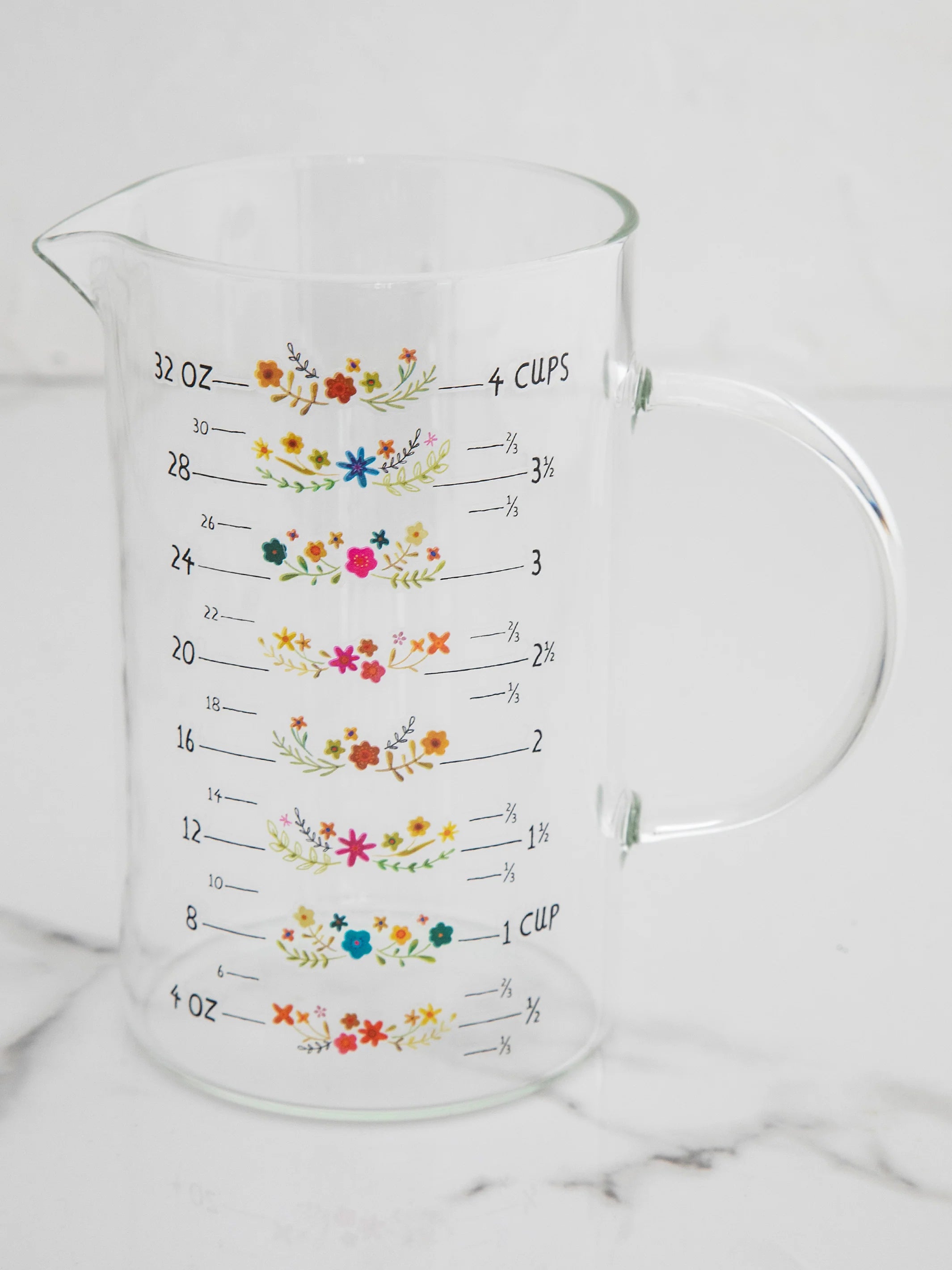 Hand Blown Glass Measuring Cup – The Silver Dahlia