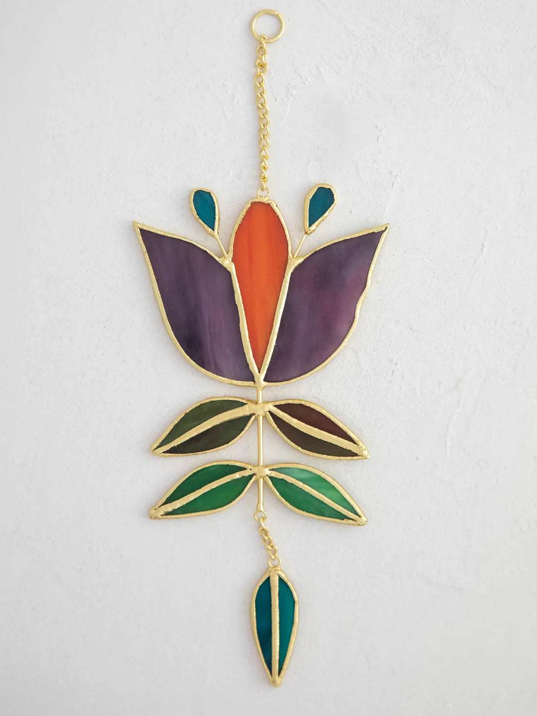 Stained Glass Folk Flower