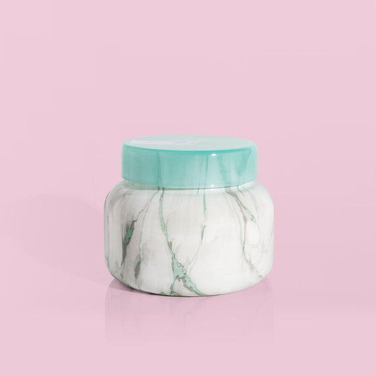 Coconut Santal Modern Marble Signature Jar, 19 oz - The Silver Dahlia