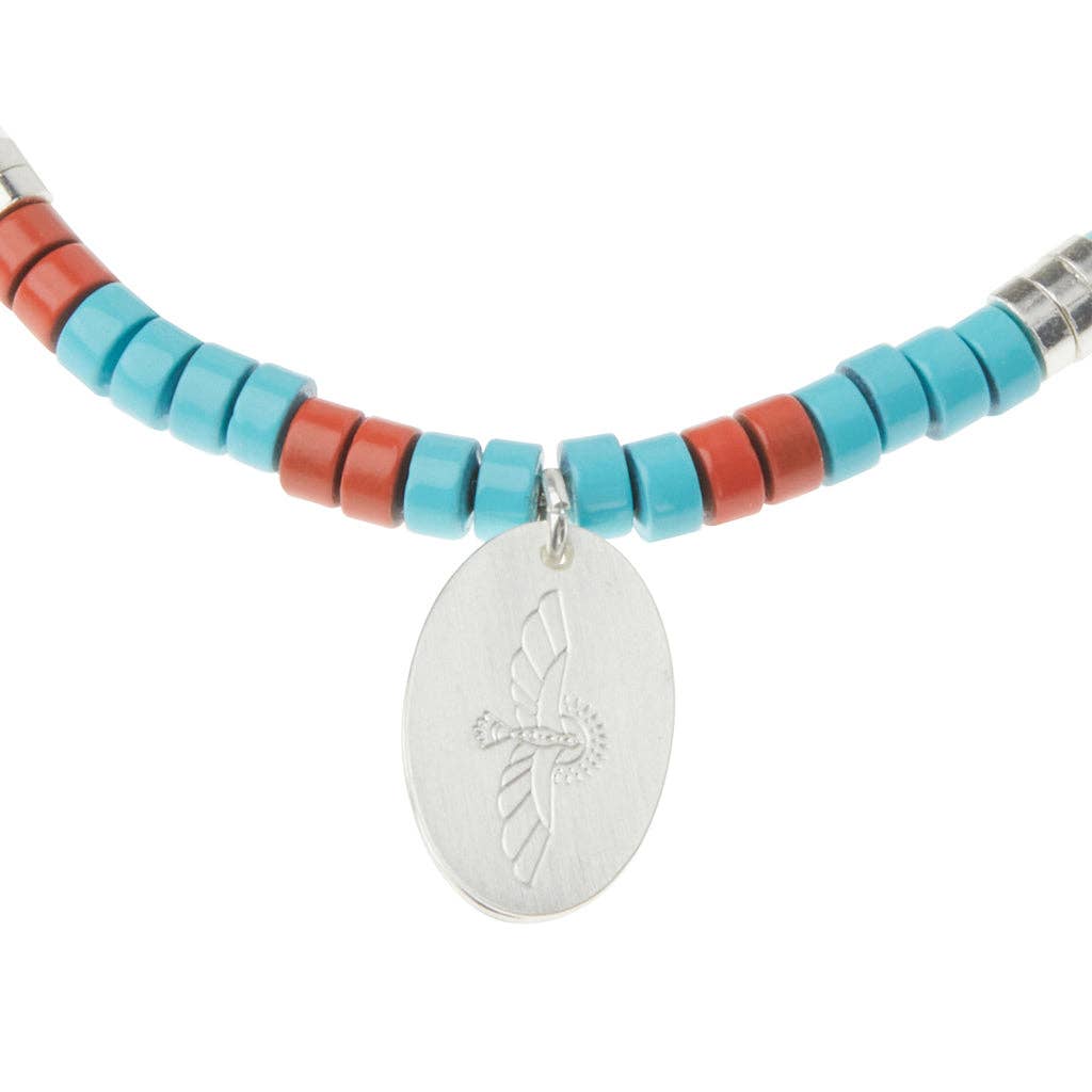 Stone Intention Charm Bracelet - Aqua Terra/Silver