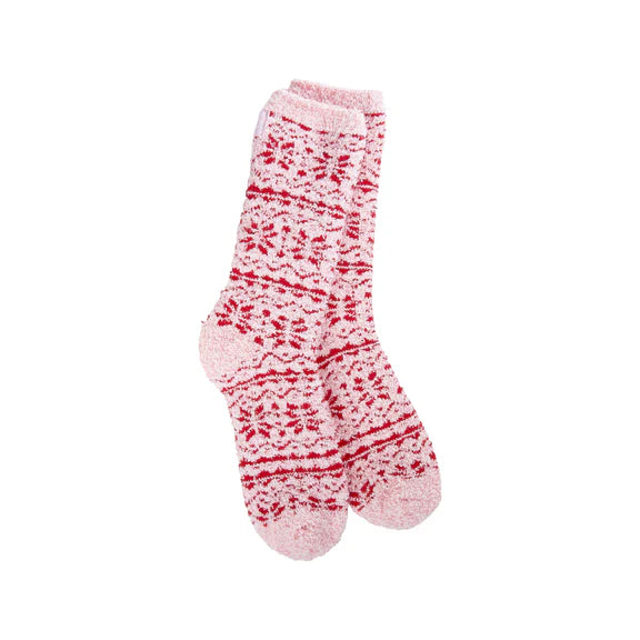 Winter Crew OS Fair Isle Pink