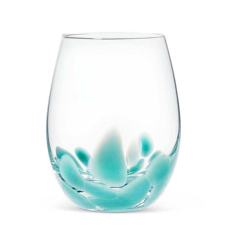 Fused Dots Stemless Wine Glass
