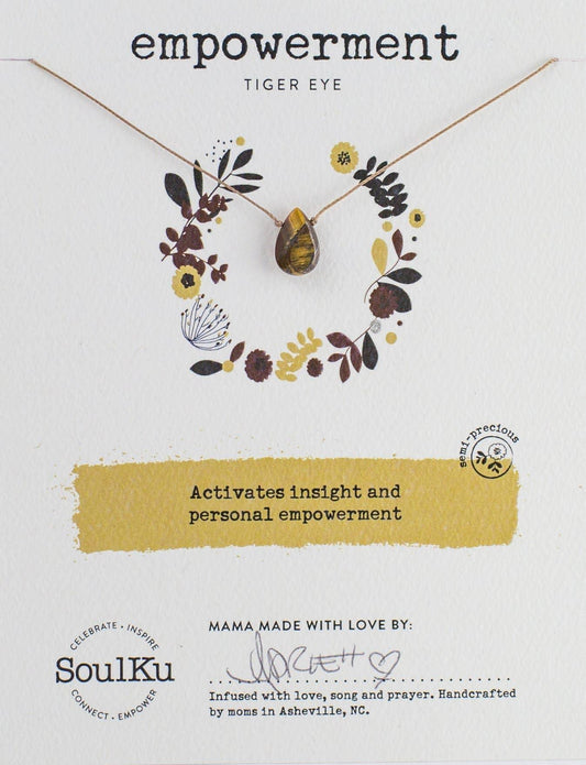 Tiger Eye Soul-Full of Light Necklace Empowerment - The Silver Dahlia
