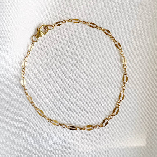 Kamryn Dapped Sequin Gold Filled Bracelet