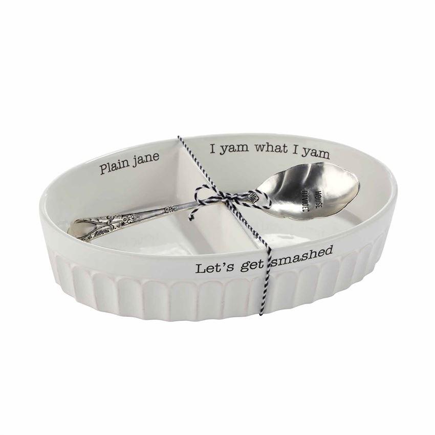 Circa Divided Potato Bowl Set - The Silver Dahlia