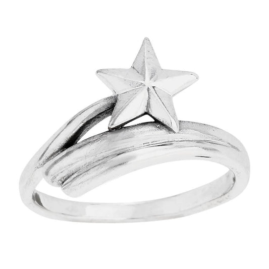 Shooting Star Sterling Silver Ring - The Silver Dahlia