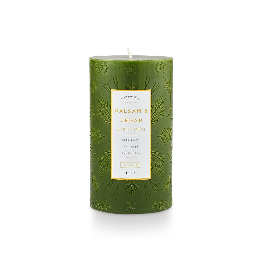 Balsam & Cedar 4x7 Pillar - The Silver Dahlia