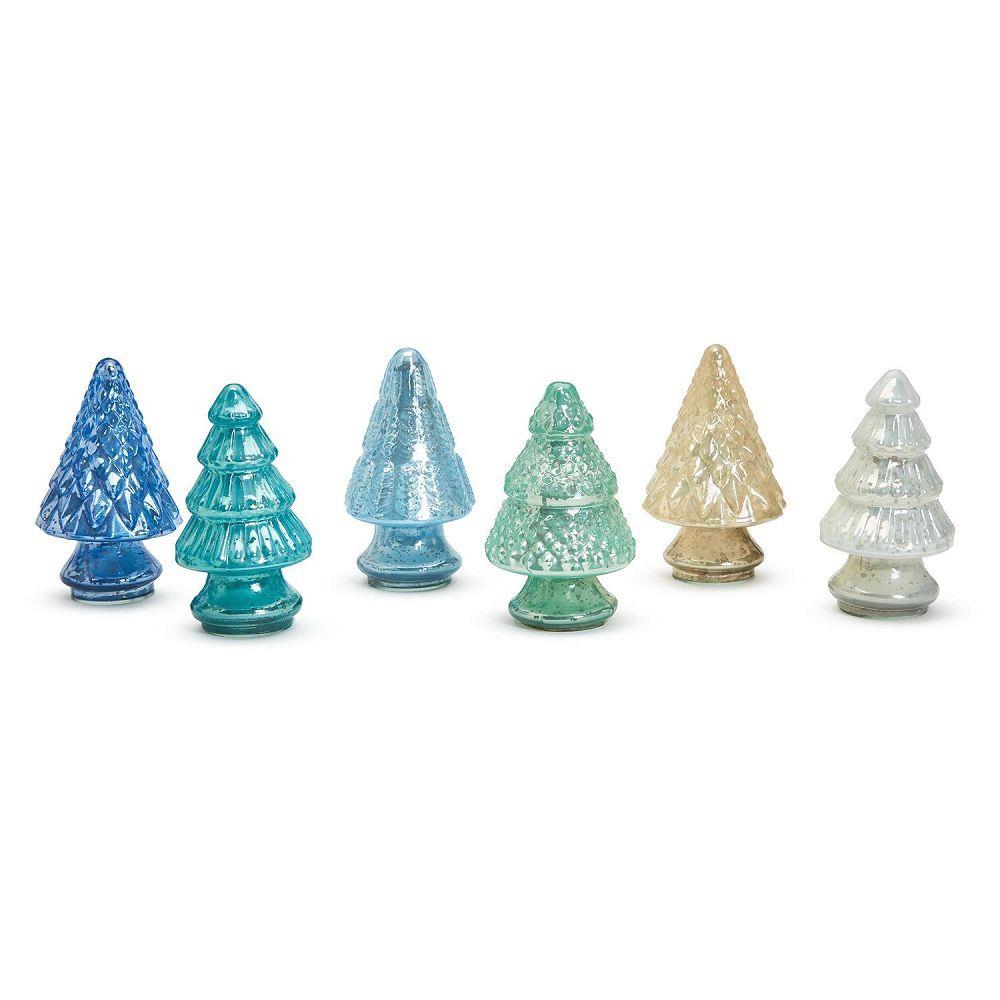 Blue and White Set of 6 Mercury