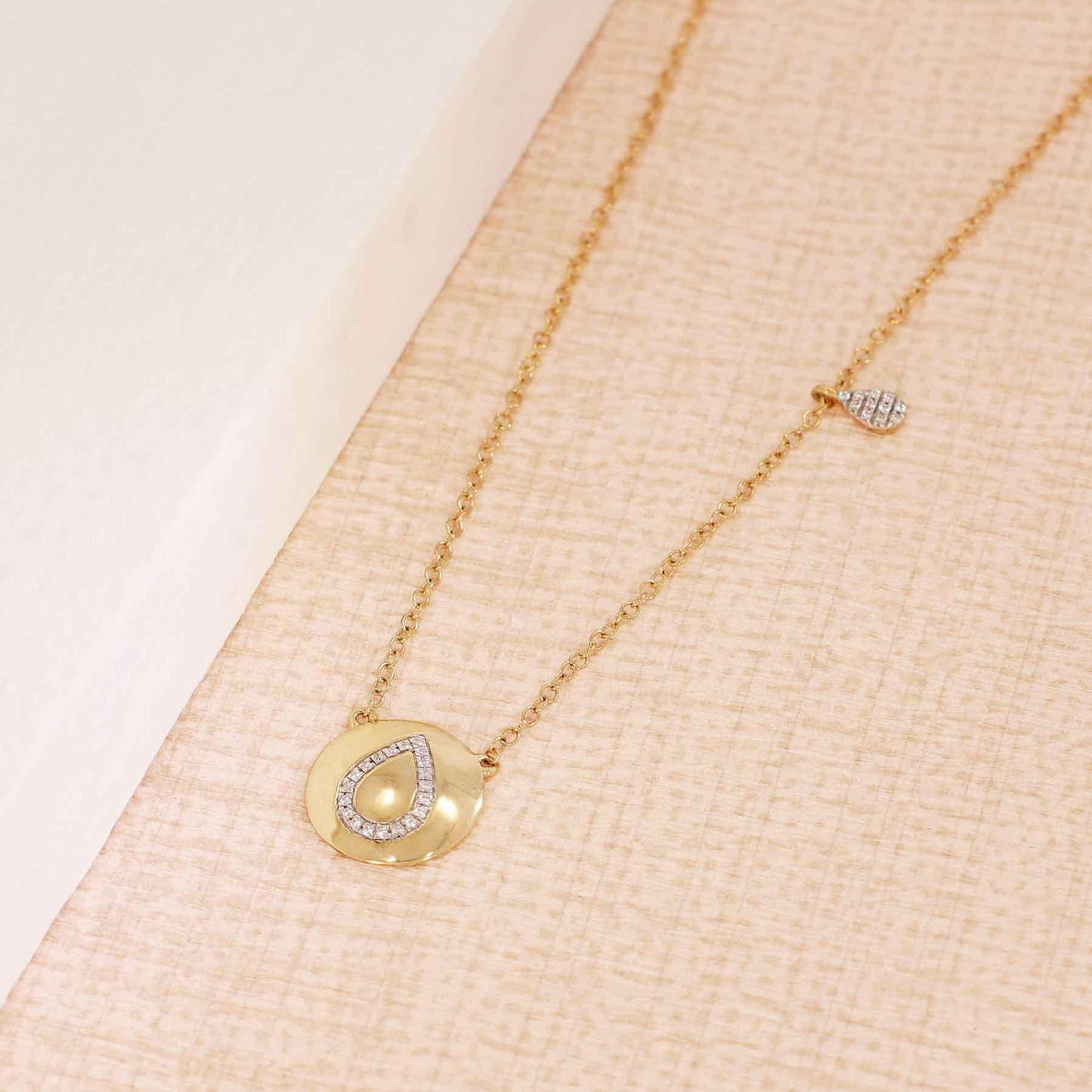 Teardrop Circle Necklace - The Silver Dahlia