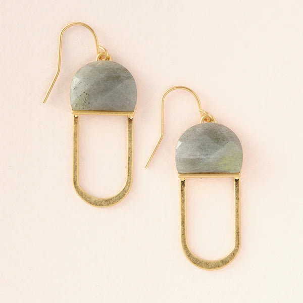 Modern Stone Chandelier Earring - The Silver Dahlia