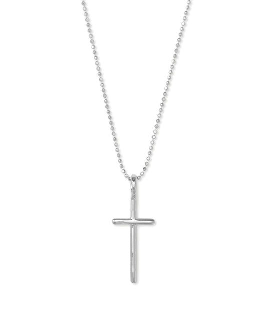 Cross Charm Necklace - The Silver Dahlia