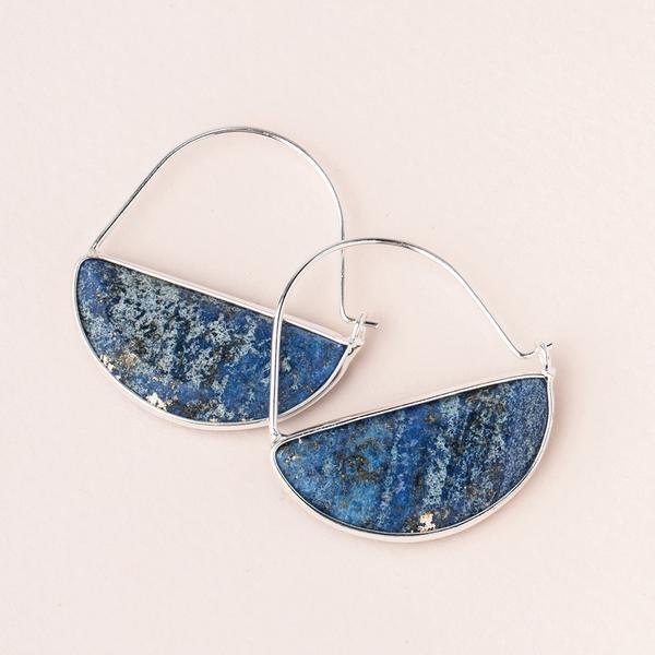 Stone Prism Hoop Earring - The Silver Dahlia
