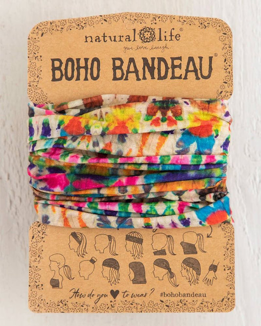 Boho Bandeau Blue Fuchsia Marigold