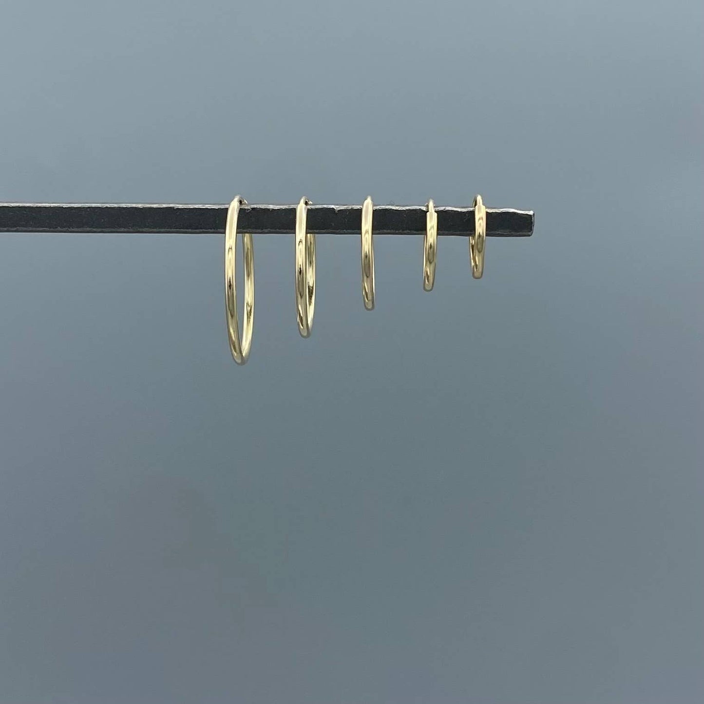 Gold 1.25mm Endless Hoops