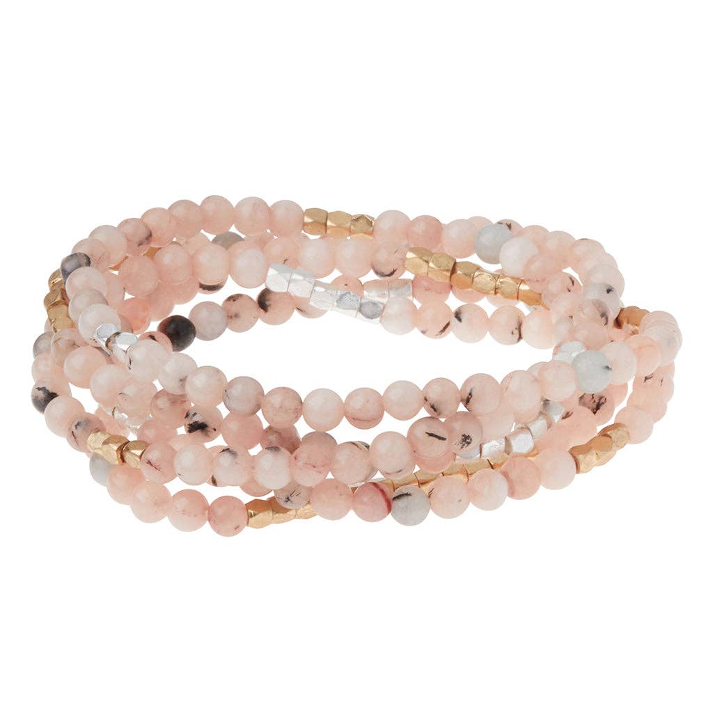 Stone Wrap: Morganite/Black Tourmaline