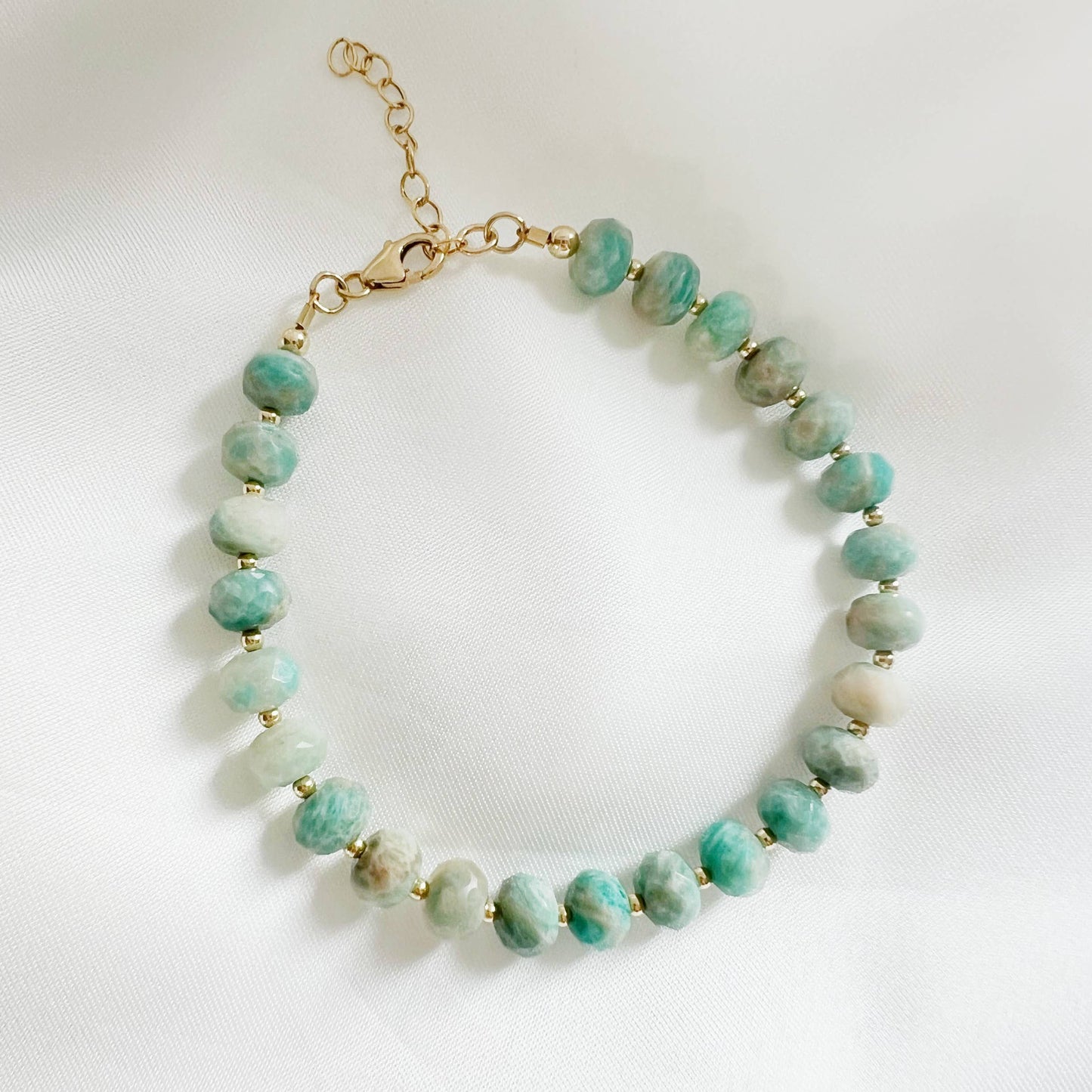 Jolene Amazonite Gold Filled Beaded Bracelet