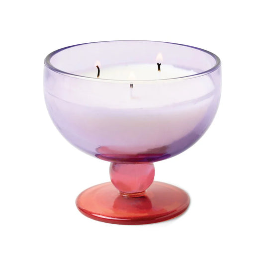 AURA 6 OZ PURPLE & PINK TINTED GLASS GOBLET - PEPPER & PLUM