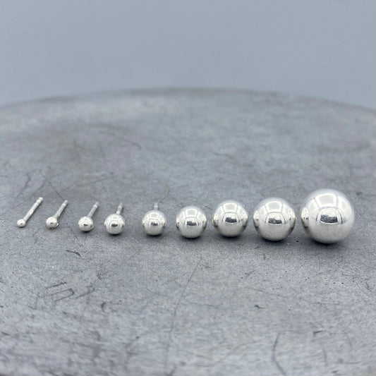 Silver Ball Studs