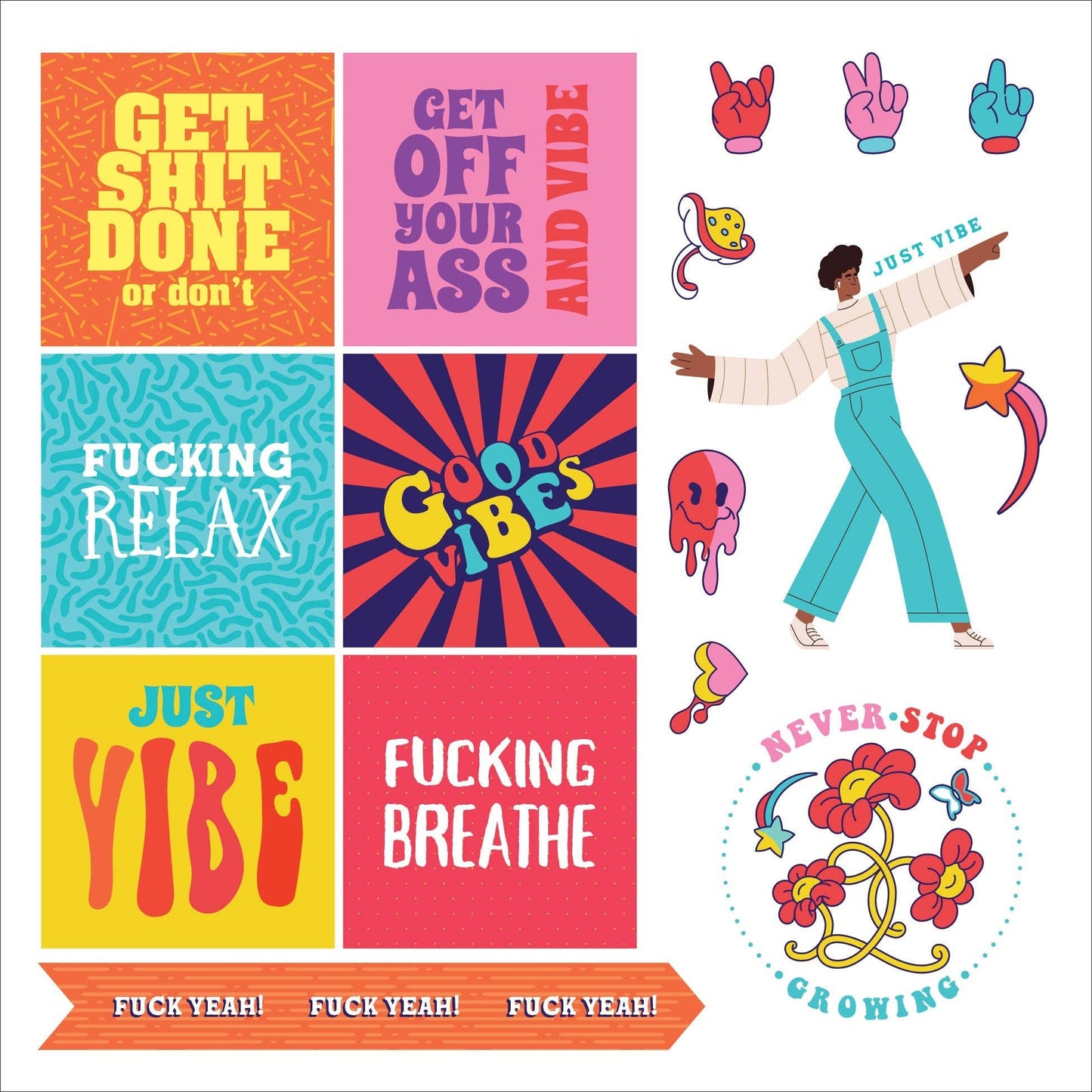 Inner F*cking Peace Sticker Book