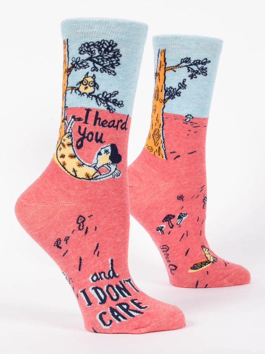 I Heard You and Don't Care Crew Socks