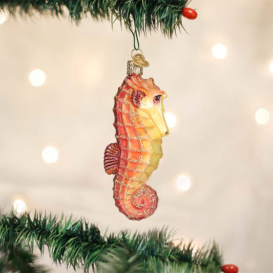 Orange Sea Horse Ornament