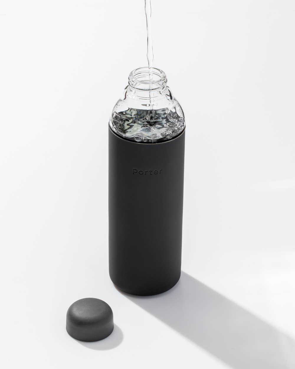 Glass Water Bottle: Mint