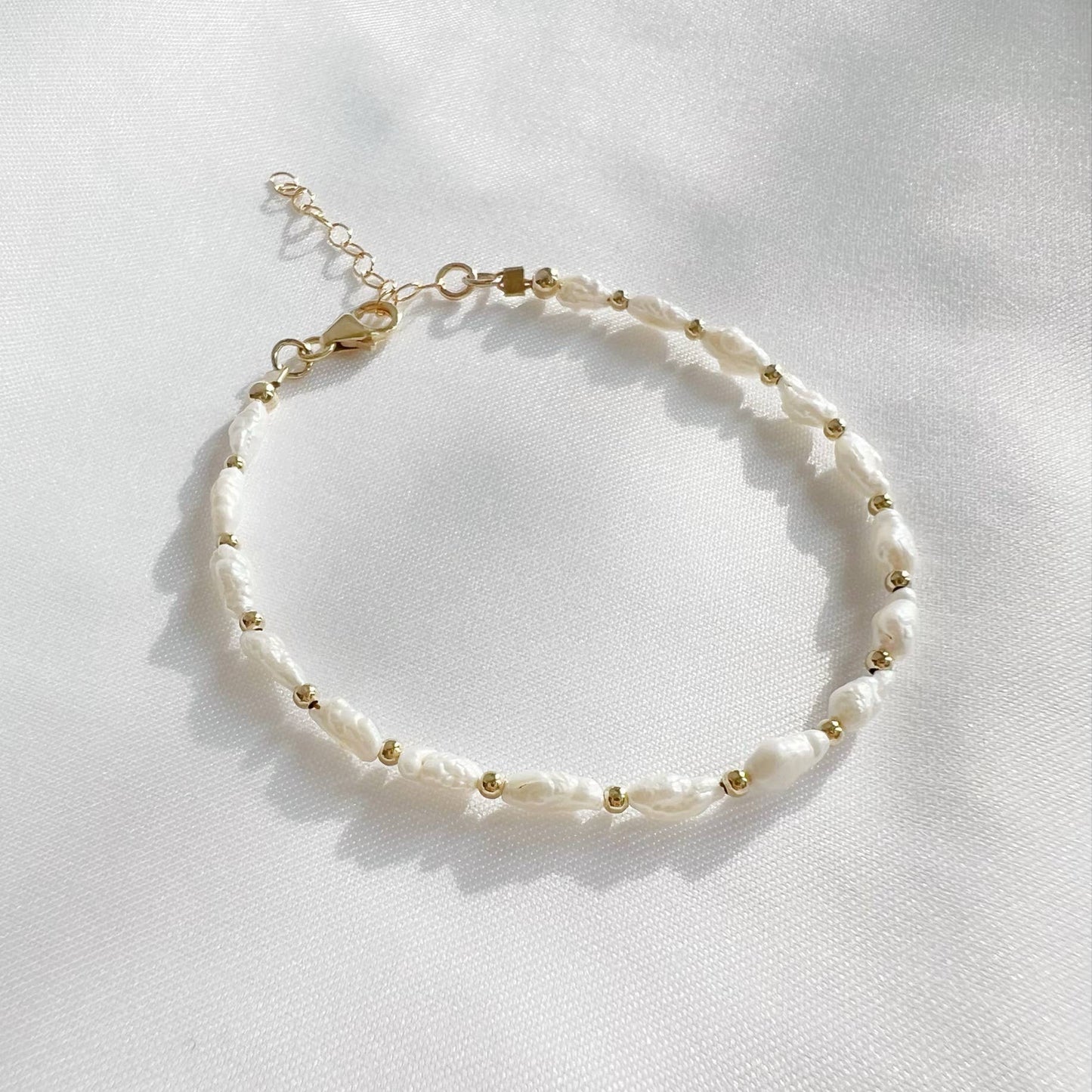 Stone Harbor Freshwater Pearl Gold Filled Beaded Bracelet