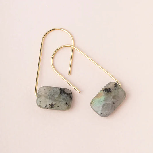 FLOATING STONE EARRING - LABRADORITE