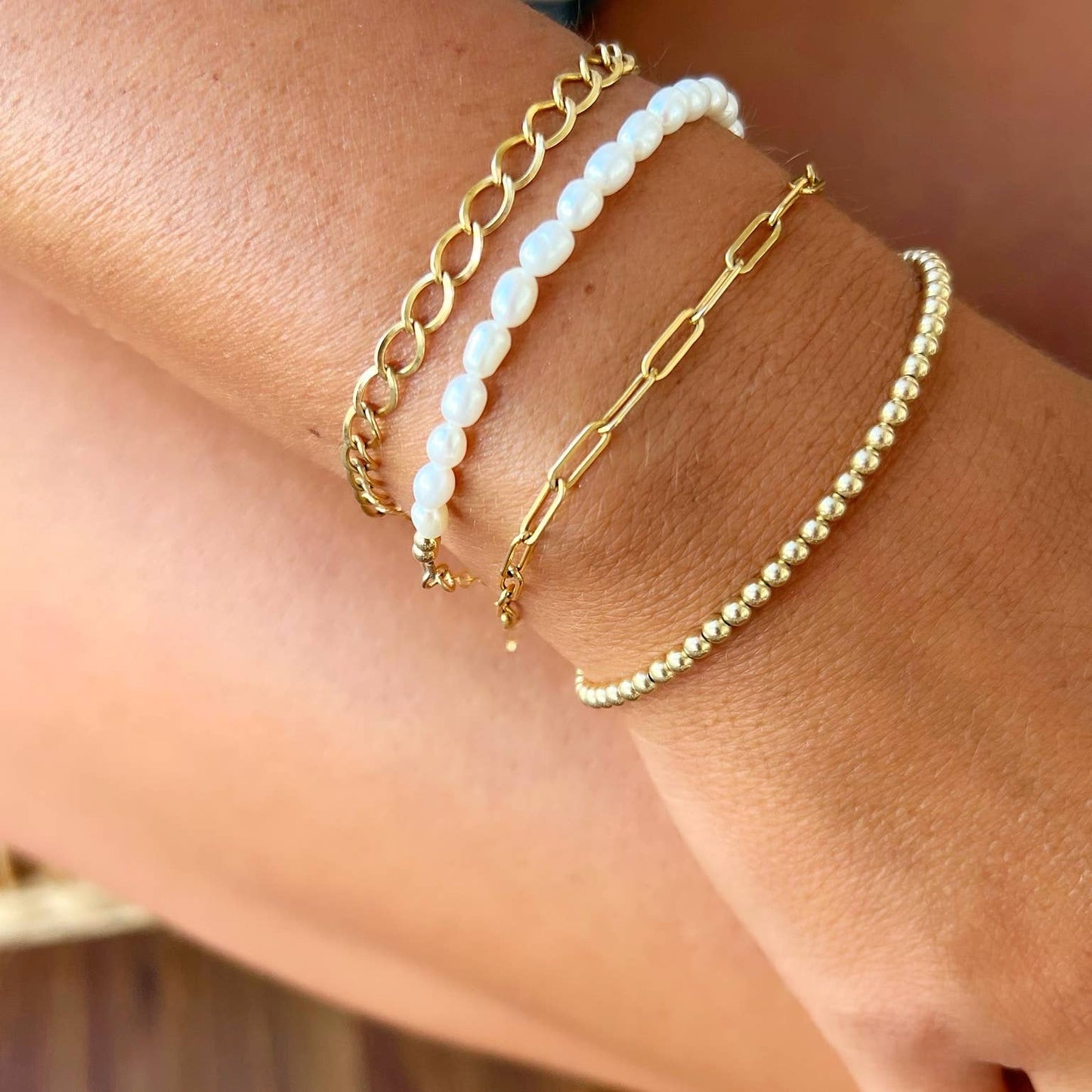 Allie Paperclip Chain Gold Filled Bracelet