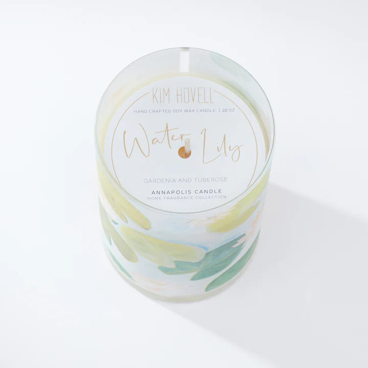 22oz Kim Hovell Water Lily Luminary Candle - The Silver Dahlia