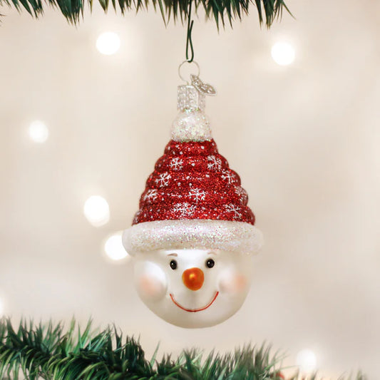 Glistening Candy Coil Snowman Ornament