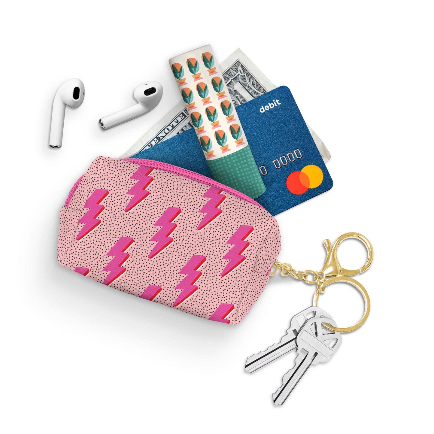 Charged Up Key Chain Pouch