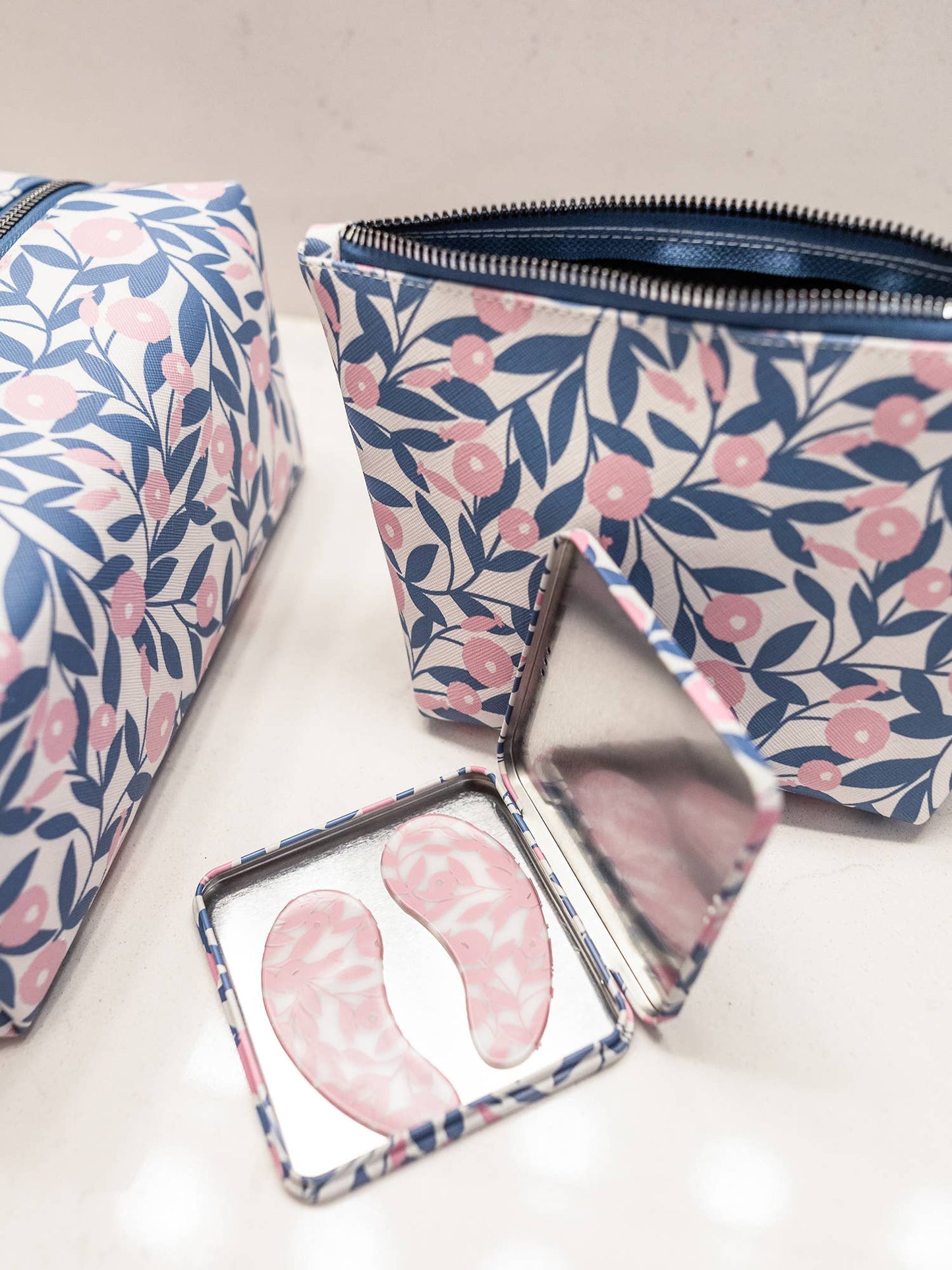 Blushing Dahlias Clutch Cosmetic Pouch