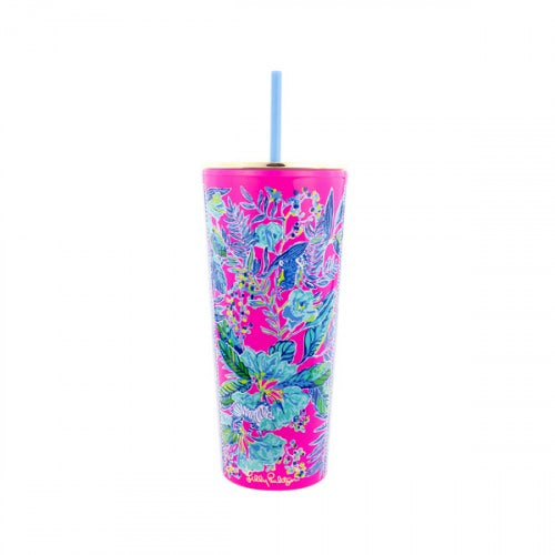 Tumbler with Straw, Lil Earned Stripes