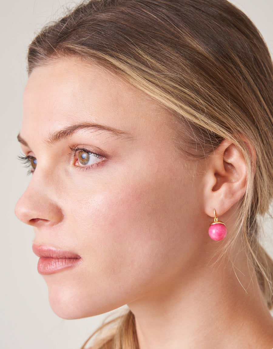 Appoline Earrings Pink Jade