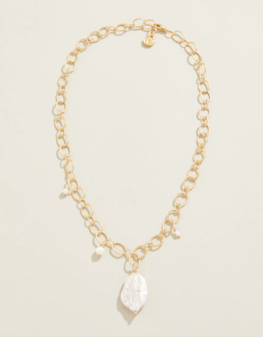 Appoline Necklace 18" Pearl - The Silver Dahlia