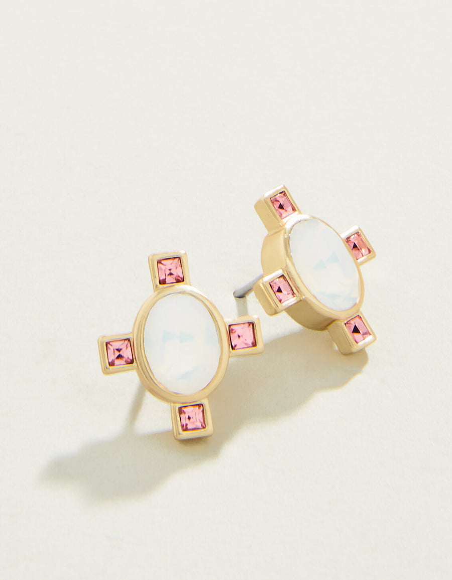 Duchess Stud Earrings White Opal