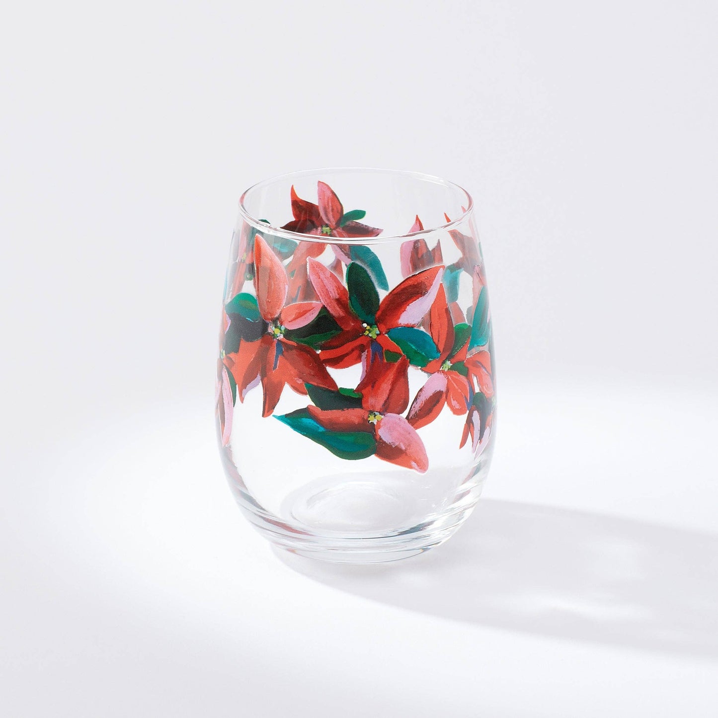 Wine Glass - Poinsettia