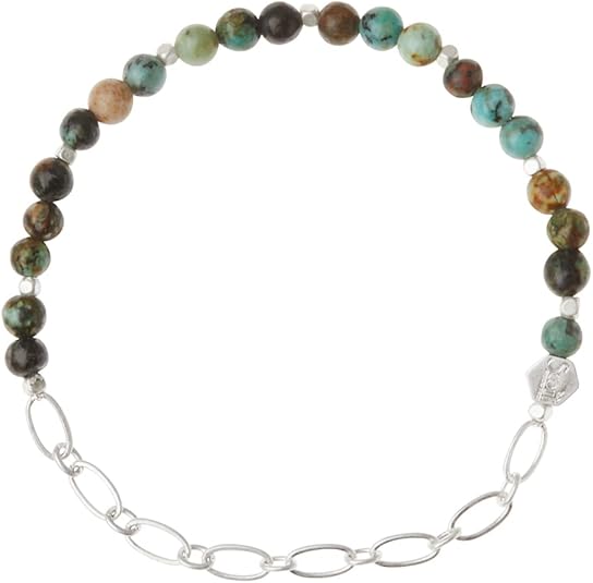 Mini Stone W/Chain Stacking Bracelet