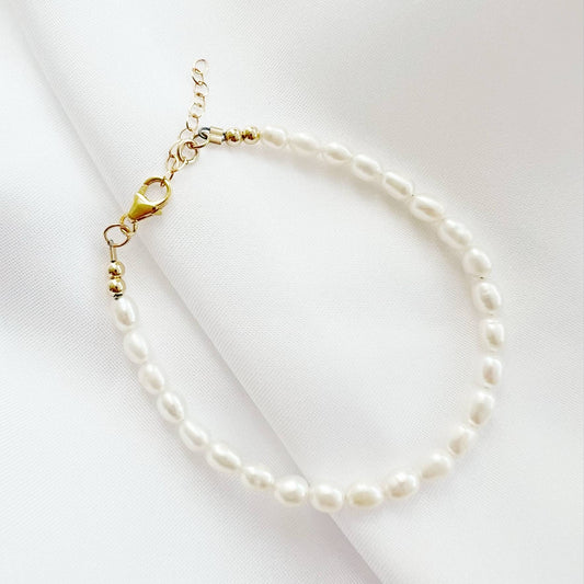 Sea Isle Freshwater Pearl Gold Filled Beaded Bracelet