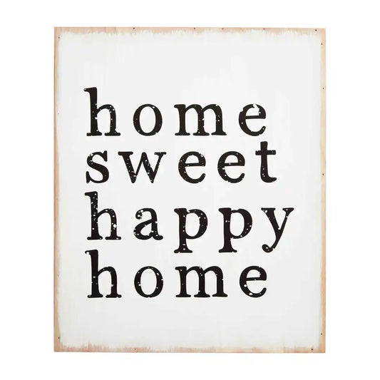 Happy Home Wood Plaque - The Silver Dahlia
