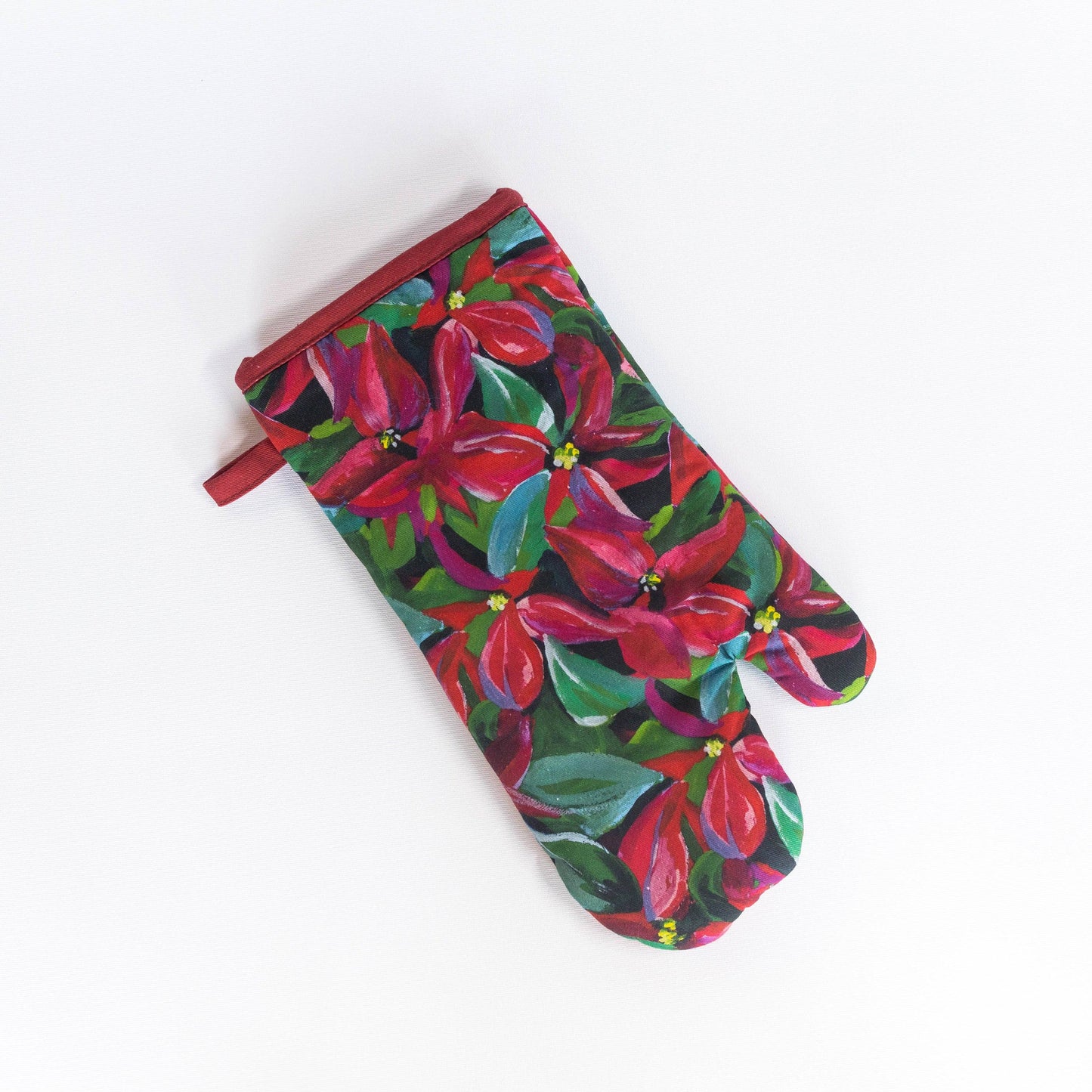 Oven Mitt - Poinsettia