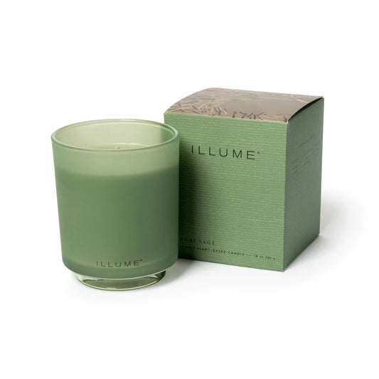 Hinoki Sage Refillable Boxed Glass Candle - The Silver Dahlia