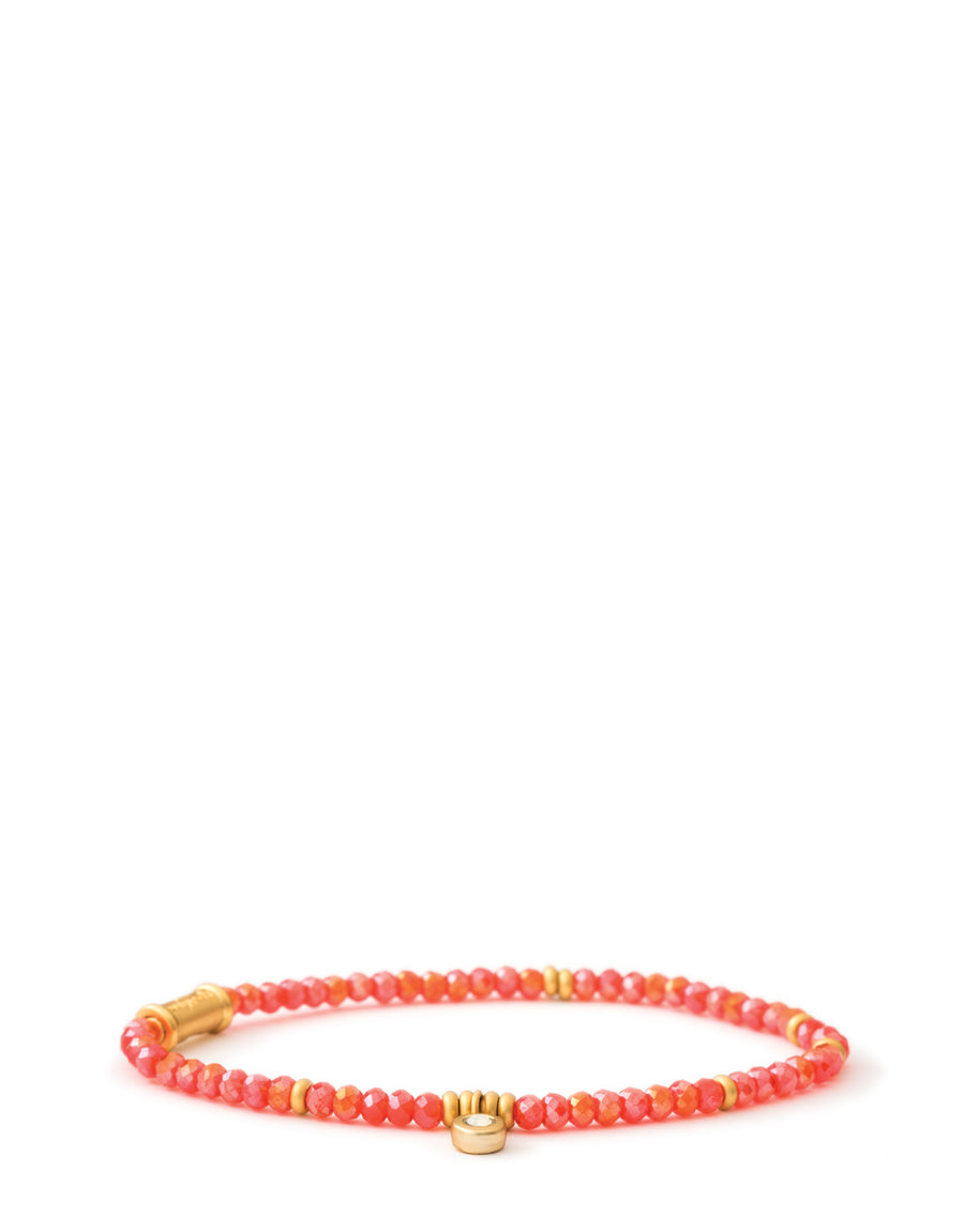 Stretch Bracelet 3Mm Coral