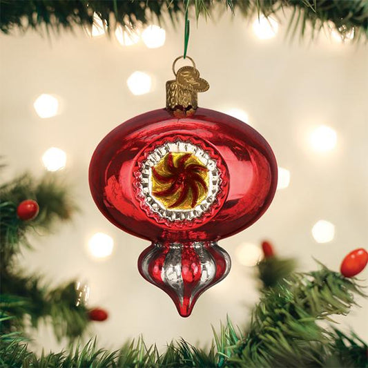 Red Peppermint Reflection Ornament