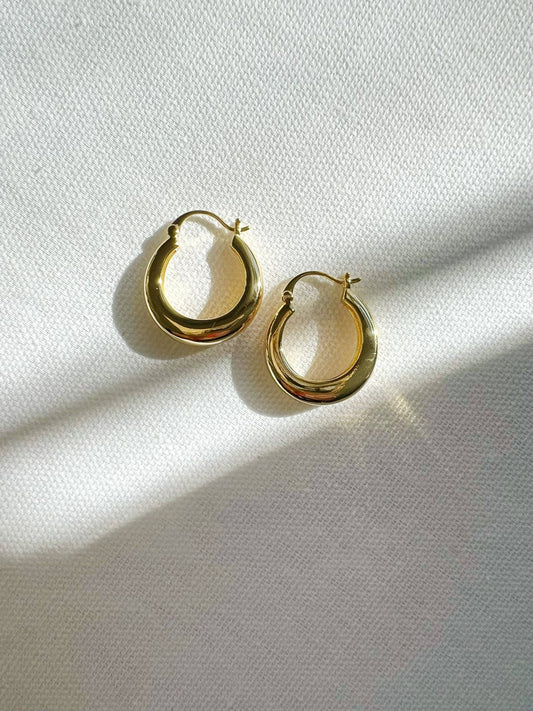 Wanderlust Hoops Earrings Gold Filled